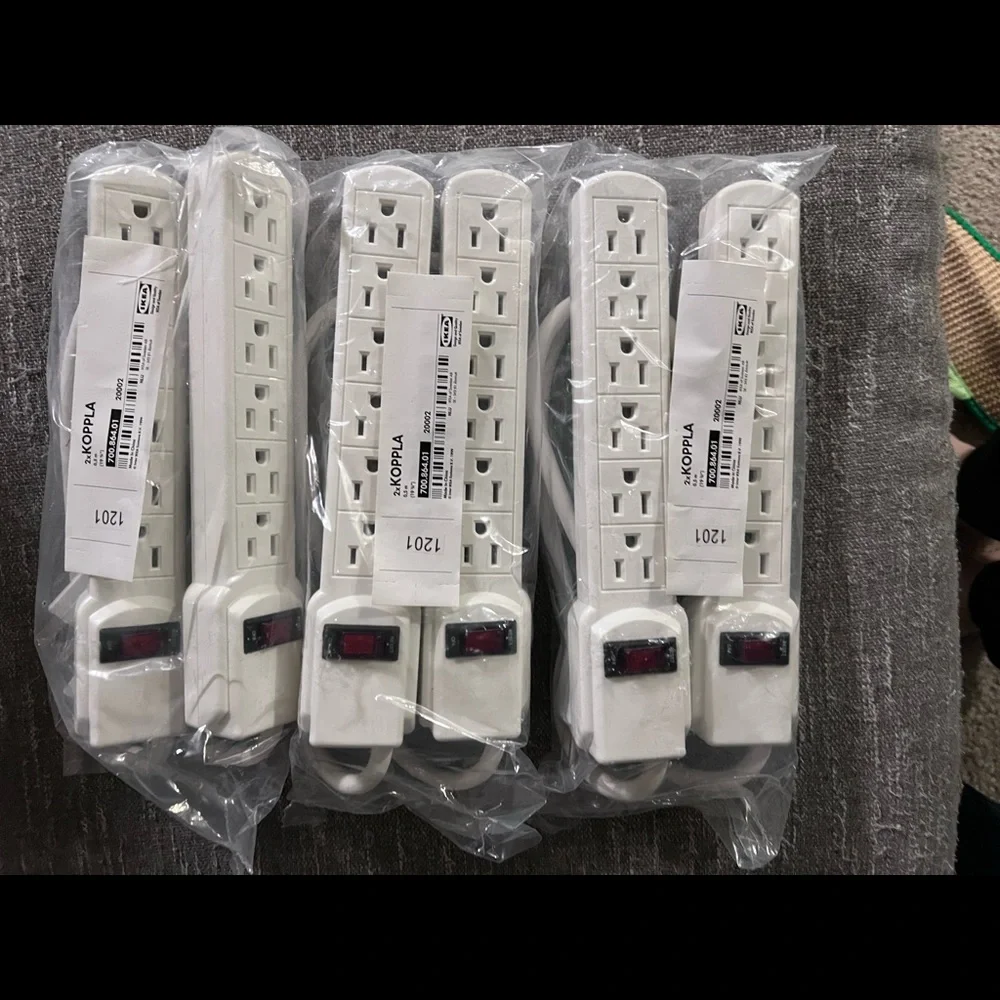 Selling IKEA KOPLLA 2pk power strips 6 outlet they are in sealed packaging
